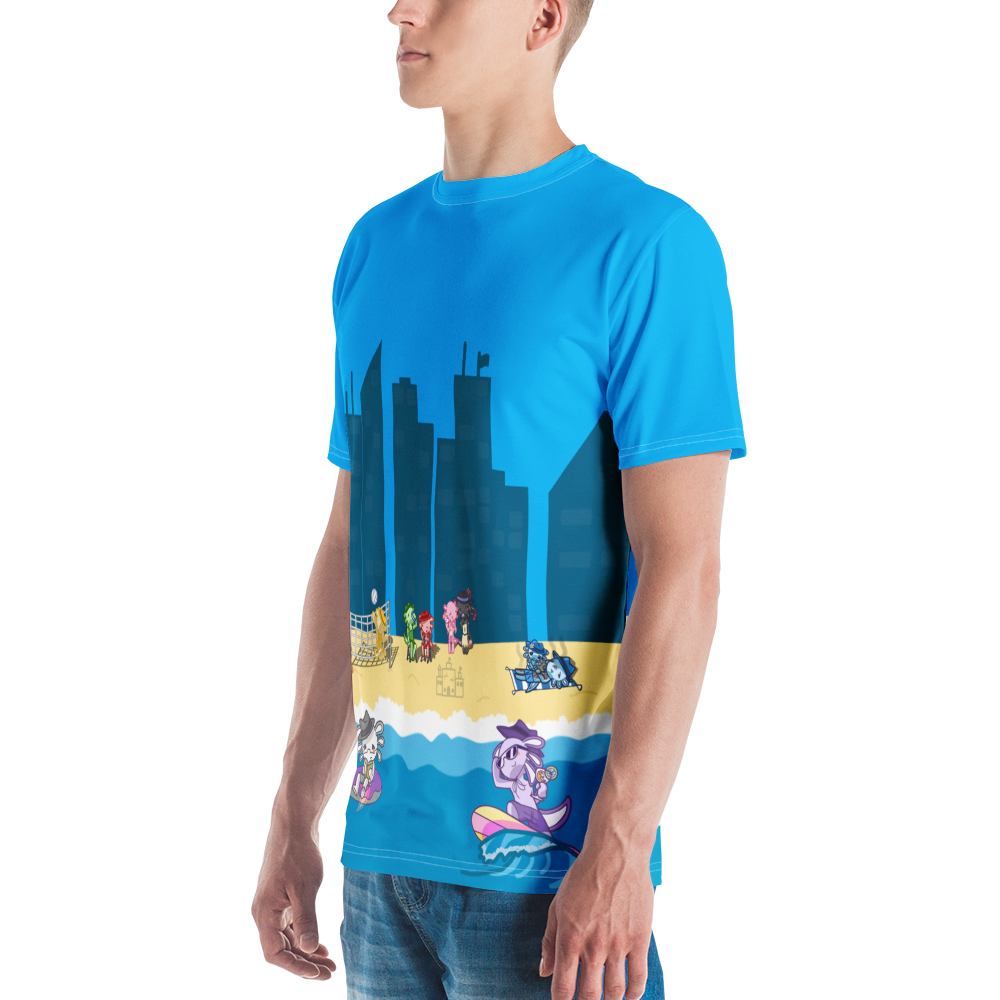 Axolotl Beach Party - Men's All-Over-Print T-Shirt - Image 4