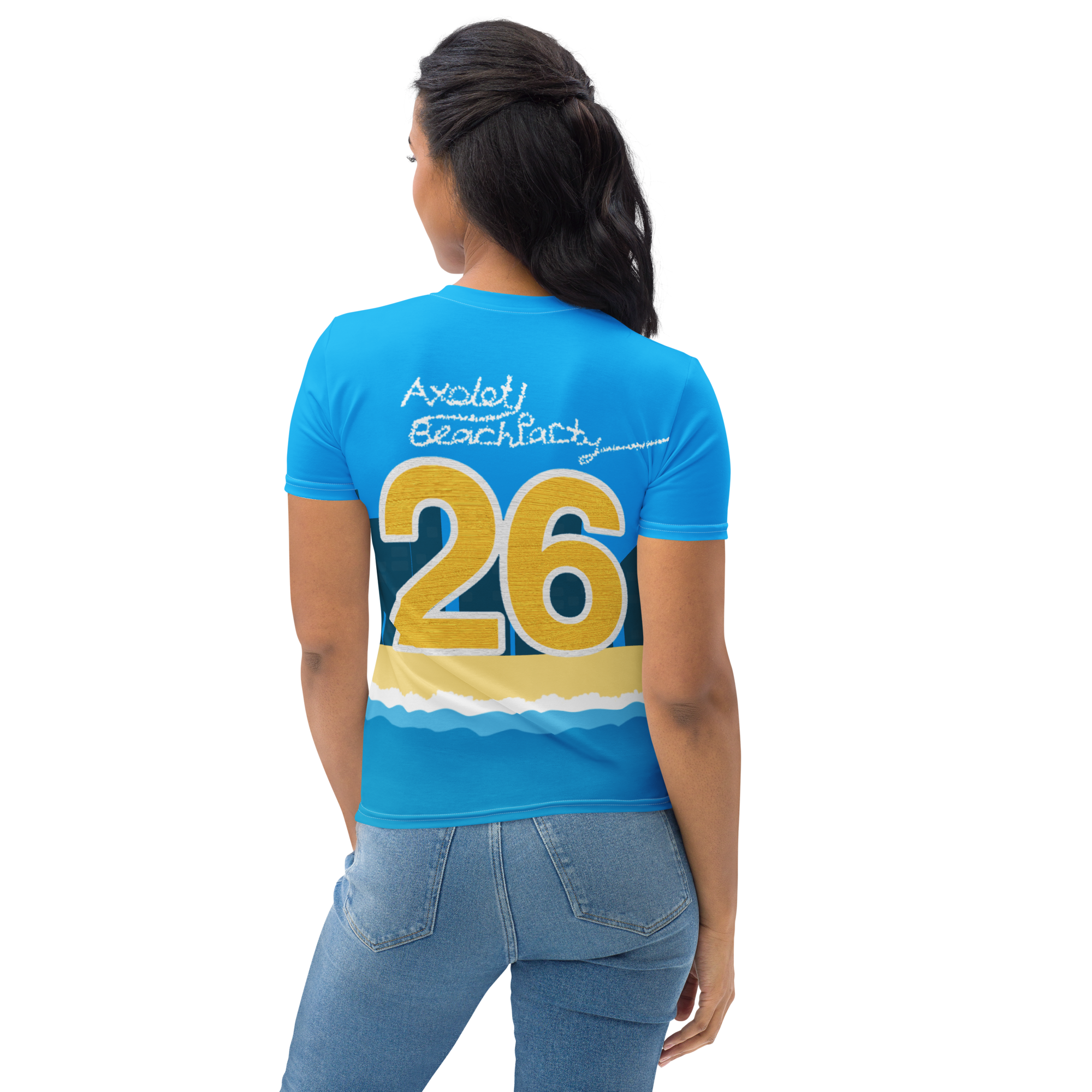 Axolotl Beach Party - Women's All-Over-Print T-Shirt - Image 2