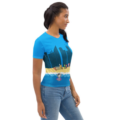 Axolotl Beach Party - Women's All-Over-Print T-Shirt - Image 4