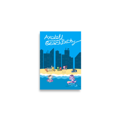 Axolotl Beach Party - Matte Paper Poster - Image 2