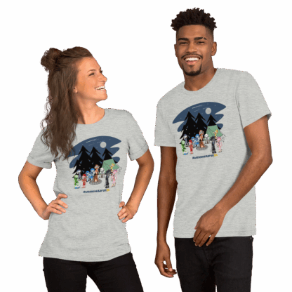Axolotl Campout - Unisex T-Shirt - Image 3