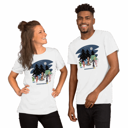 Axolotl Campout - Unisex T-Shirt - Image 4