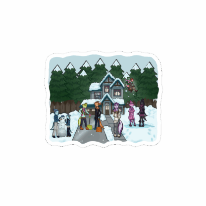 Axolotl Snow Day - Sticker - Image 3